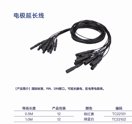 脑电肌电导联线延长线