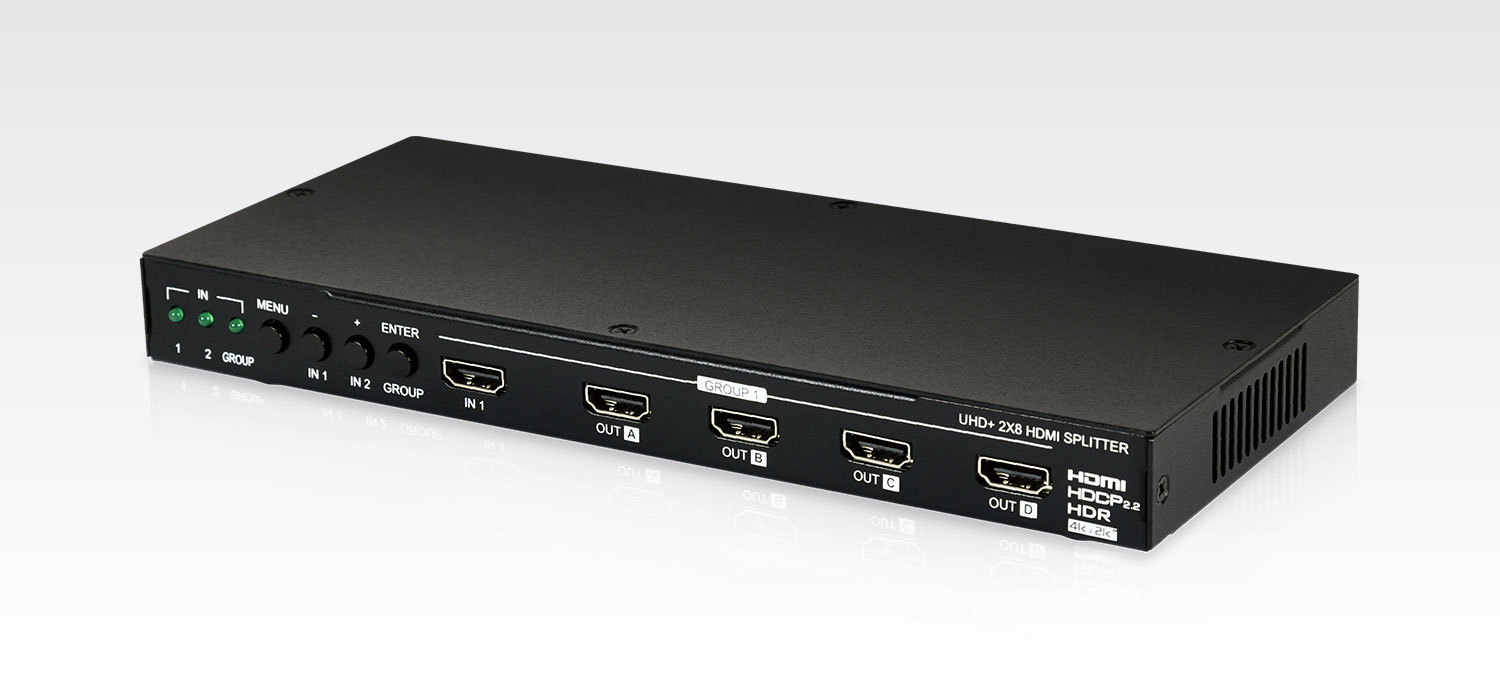 UPMOST/登昌恒CYP CPLUS-V8PT 4K60 UHD 2进8出HDMI广播级分配器3D