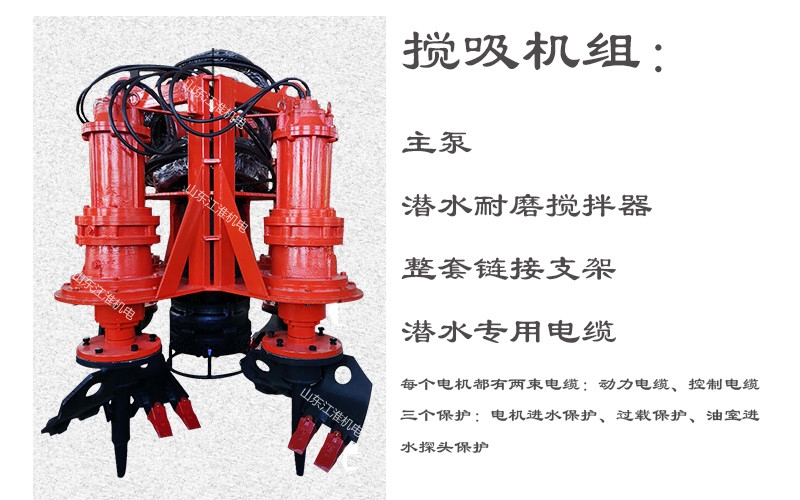 解决各种清淤工程 江淮电动污泥泵 搅吸潜水矿渣泵机组