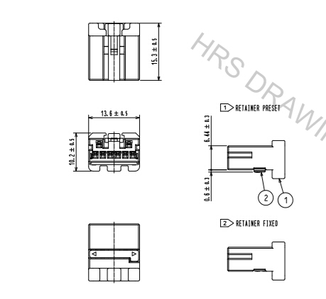 ZE05-12DS-HU/R汽车插头HRS正品当天发货广濑苏州代理供应