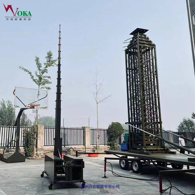 商業(yè)街升降遮陽(yáng)傘可搬運(yùn)快裝倒伏式避雷塔移動(dòng)照明伸縮支架