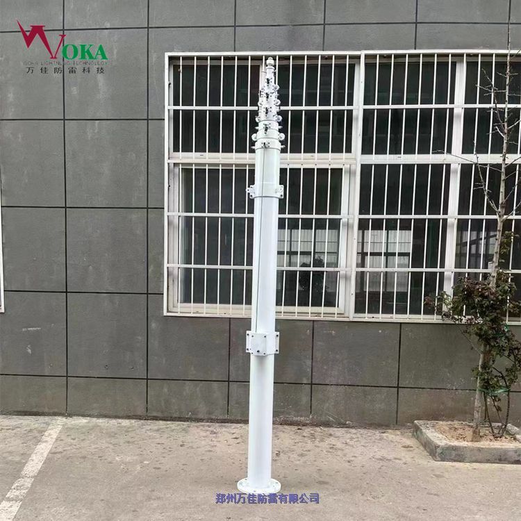 50米移動(dòng)避雷升降系統(tǒng)負(fù)載450kg升降天線桿內(nèi)置拉線伸縮監(jiān)控桿