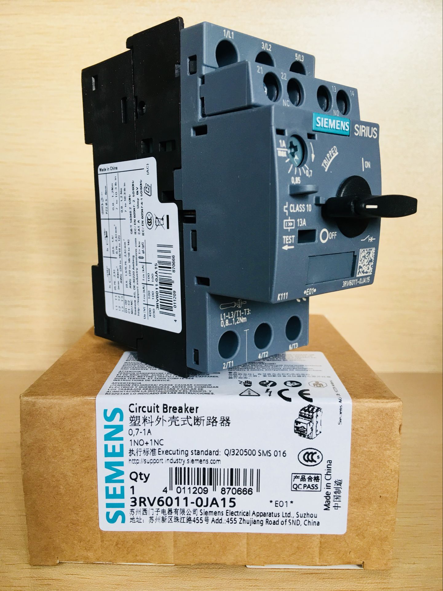 SIEMENS西门子3RV60111CA15全新原装现货供应一级代理价格优势