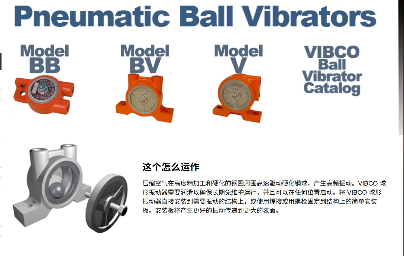 美國VIBCO牌 40-1-EM 型活塞式氣動(dòng)振動(dòng)器