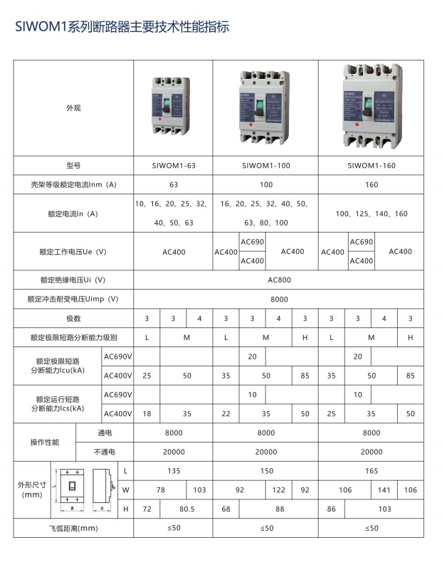 SIWOG1-63/3K40A桔子电器授权经销技术参数   