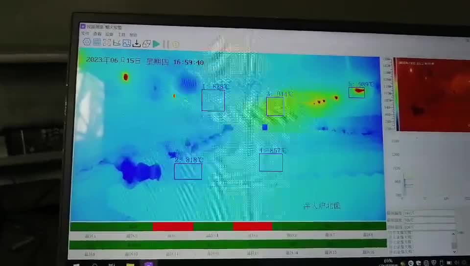 加热炉看火测温视频