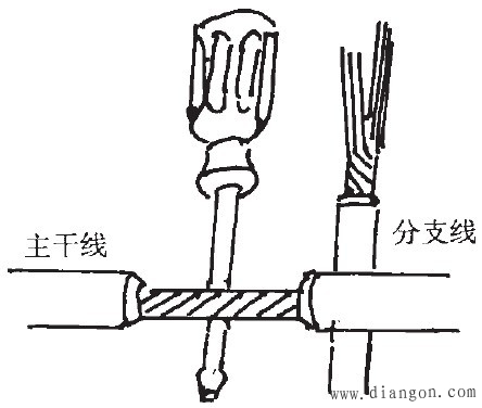 多股铜芯电线t形连接接法图解