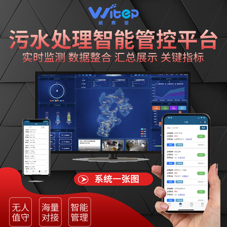 智能运维管控系统智慧化污水处理云平台医疗废水处理系统