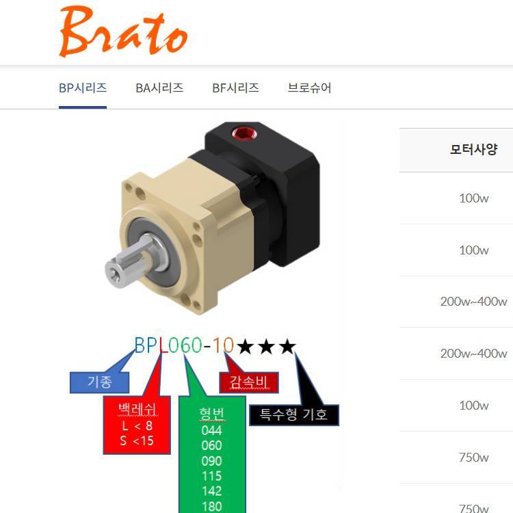 韩国BRATO减速机BP\/BA\/BF全系列供应原装brato电机