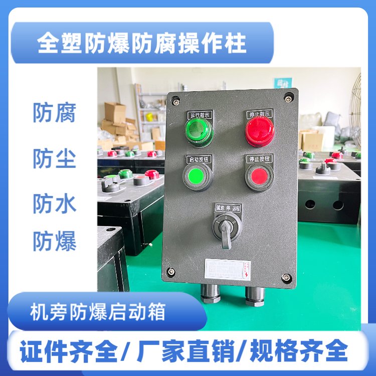 LCZ8050-A2D2K1G防爆防腐操作柱就地远程控制箱工程塑料防水防尘