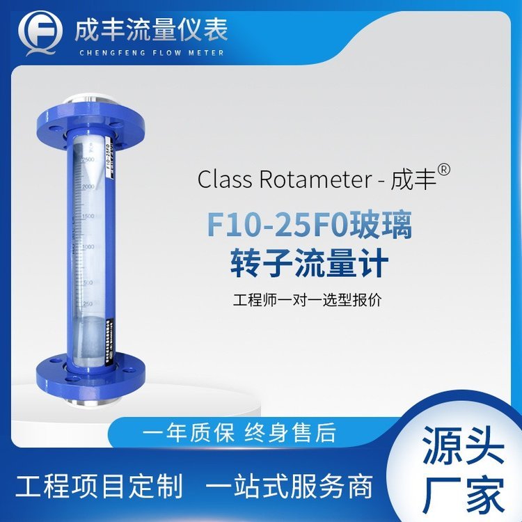 常州成丰F10-25F0厂家非标定制引进型法兰连接碳钢外壳气体防腐型玻璃转子流量计