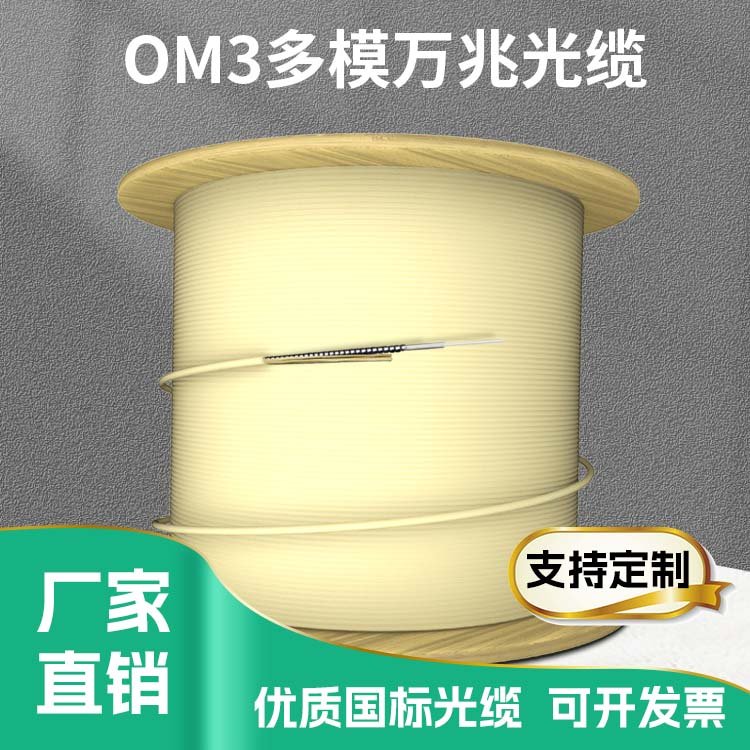 鸿鑫科技铠装光缆生产厂家OM3多模单芯万兆光纤极速网络现货现发