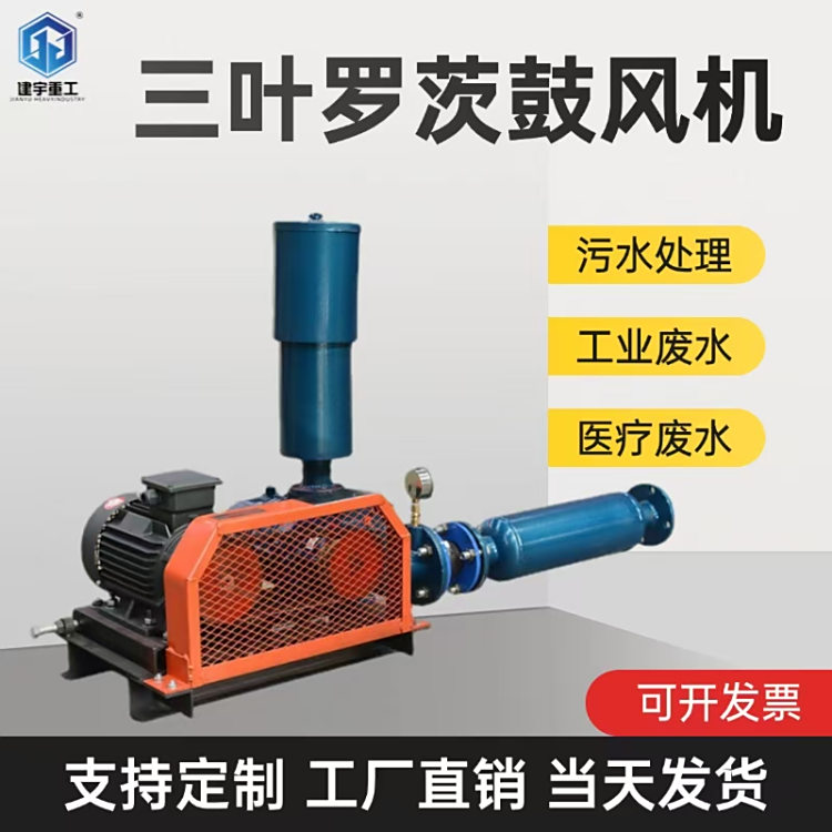 三叶罗茨鼓风机污水处理工业废水医疗废水专用可定制